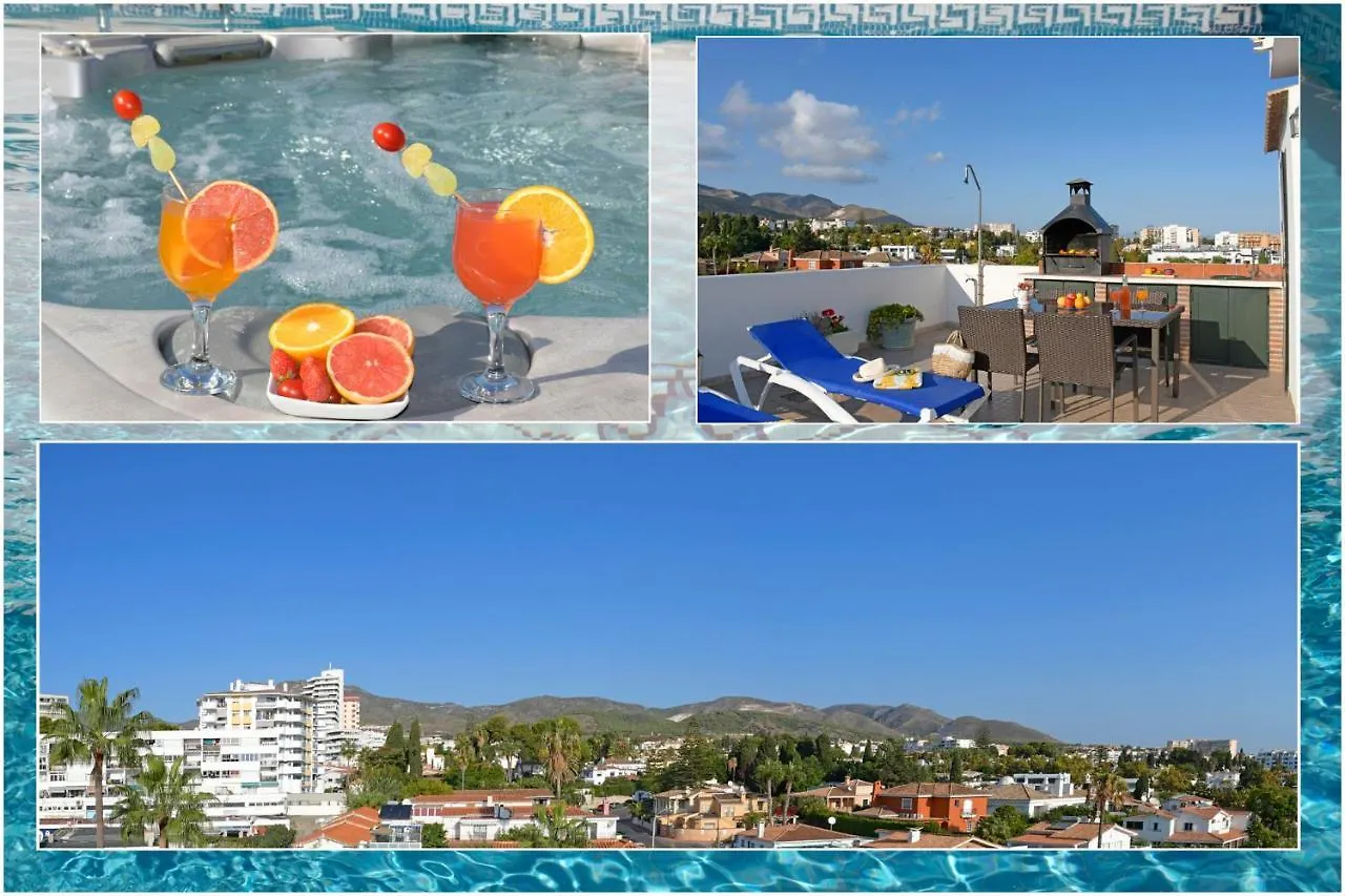Isla De Benalmadena 1, Jacuzzi, 80M From The Sea, Ac, Bbq, Private Parking, Big Terrace Apartamento